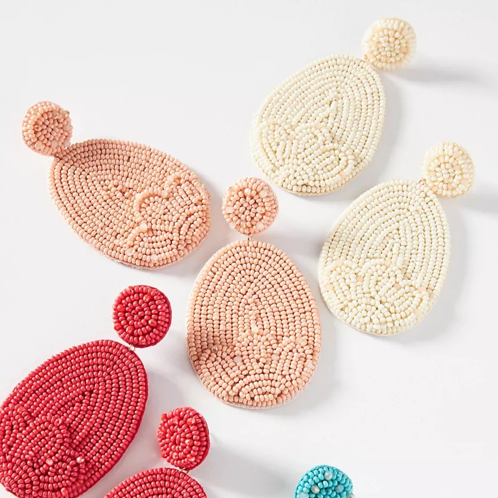 NWT Anthropologie Llani Faye Beaded Drop Earrings - Picture 14 of 14